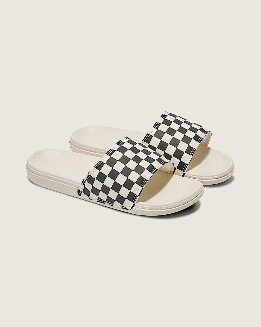 Taka Hayashi For Vault By Vans La Costa Checkerboard Slide Checkerboard Black White