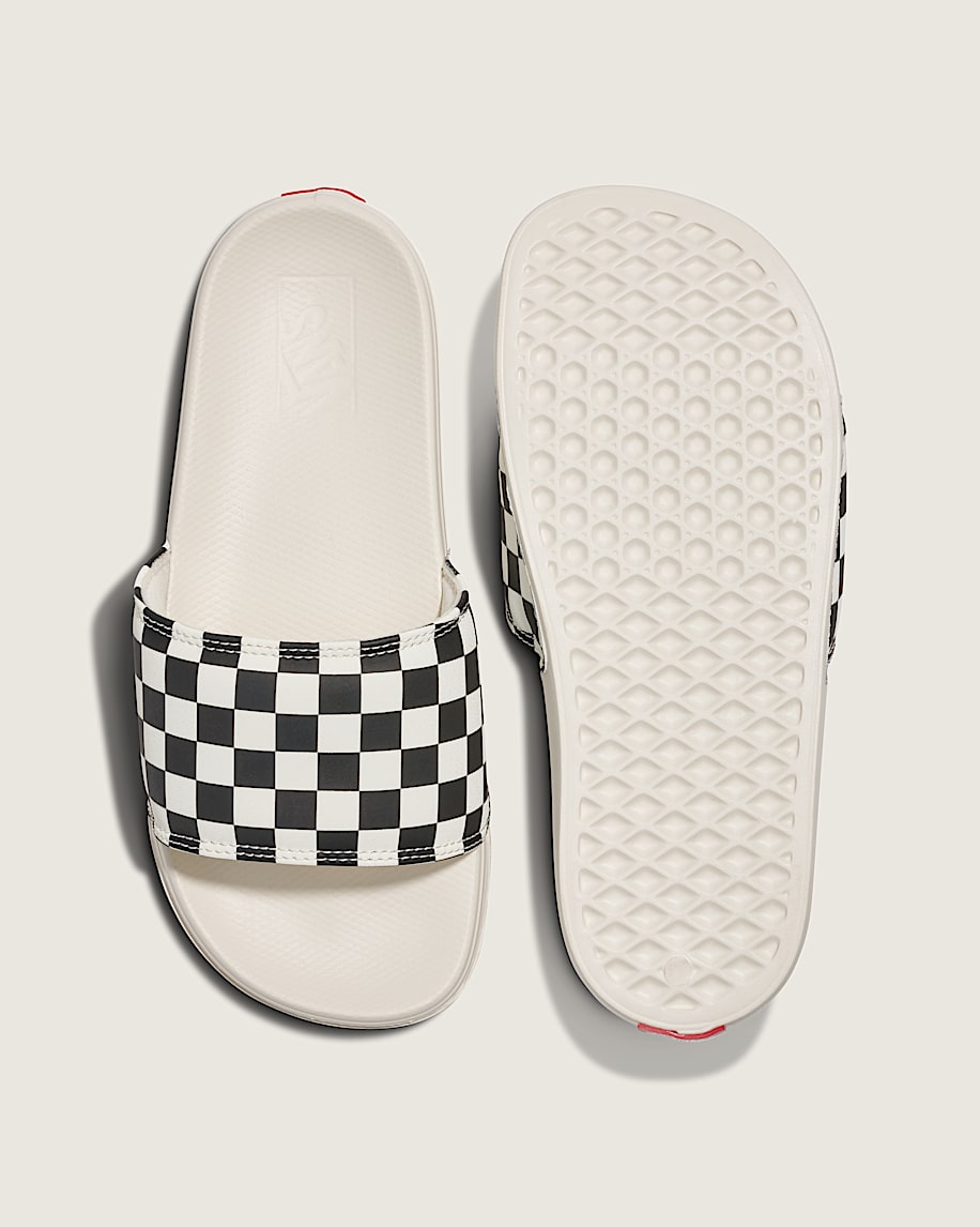 Taka Hayashi For Vault By Vans La Costa Checkerboard Slide Checkerboard Black White