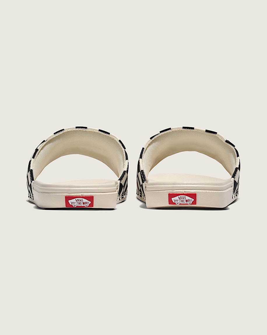 Taka Hayashi For Vault By Vans La Costa Checkerboard Slide Checkerboard Black White