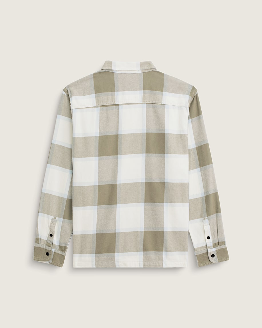 Taka Hayashi For Vault By Vans Larkspur Flannel Shirt Turtledove White