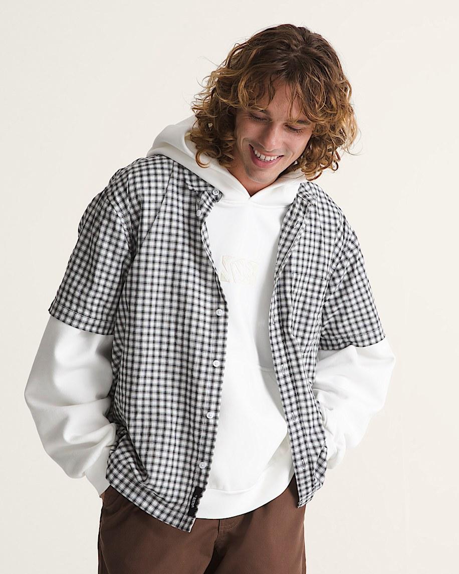 Taka Hayashi For Vault By Vans Larkspur Mini Plaid Shirt White Black