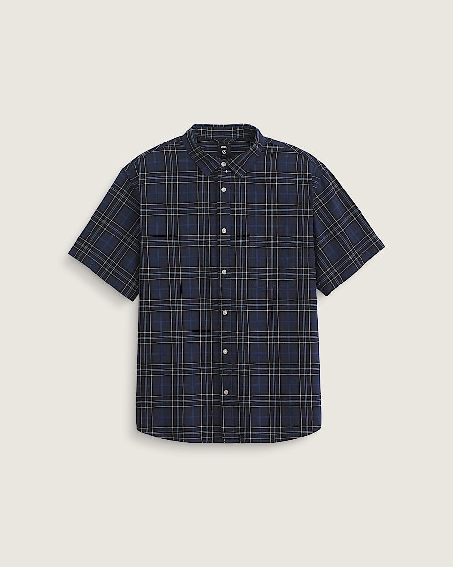 taka hayashi for vault by vans Lawson Plaid Button Up Shirt Parisian Night Blue Black