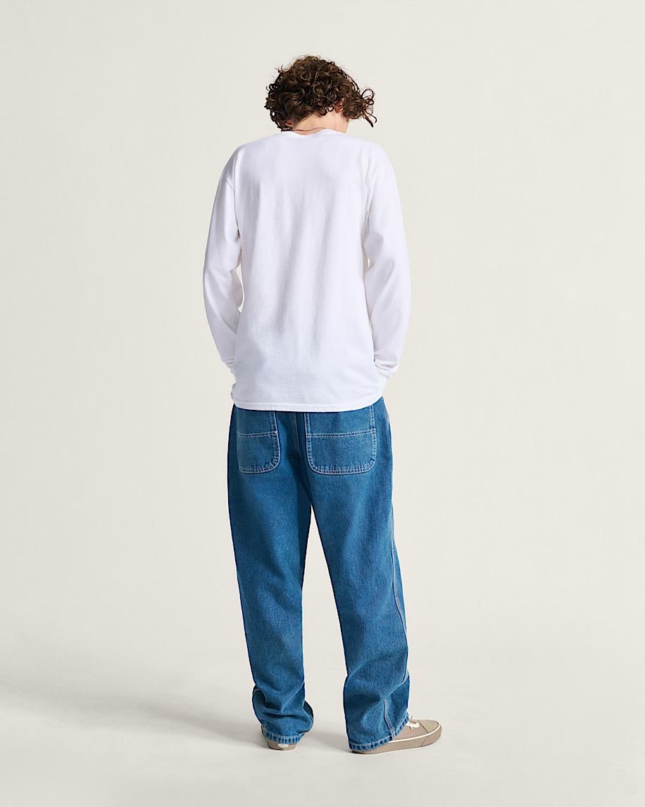 Vans Left Chest Logo Long Sleeve T-Shirt White Black