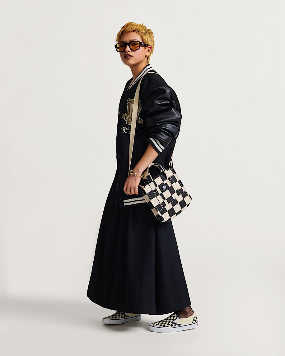 Taka Hayashi For Vault By Vans Lil Pergs Checkerboard Tote Bag Antique White Black