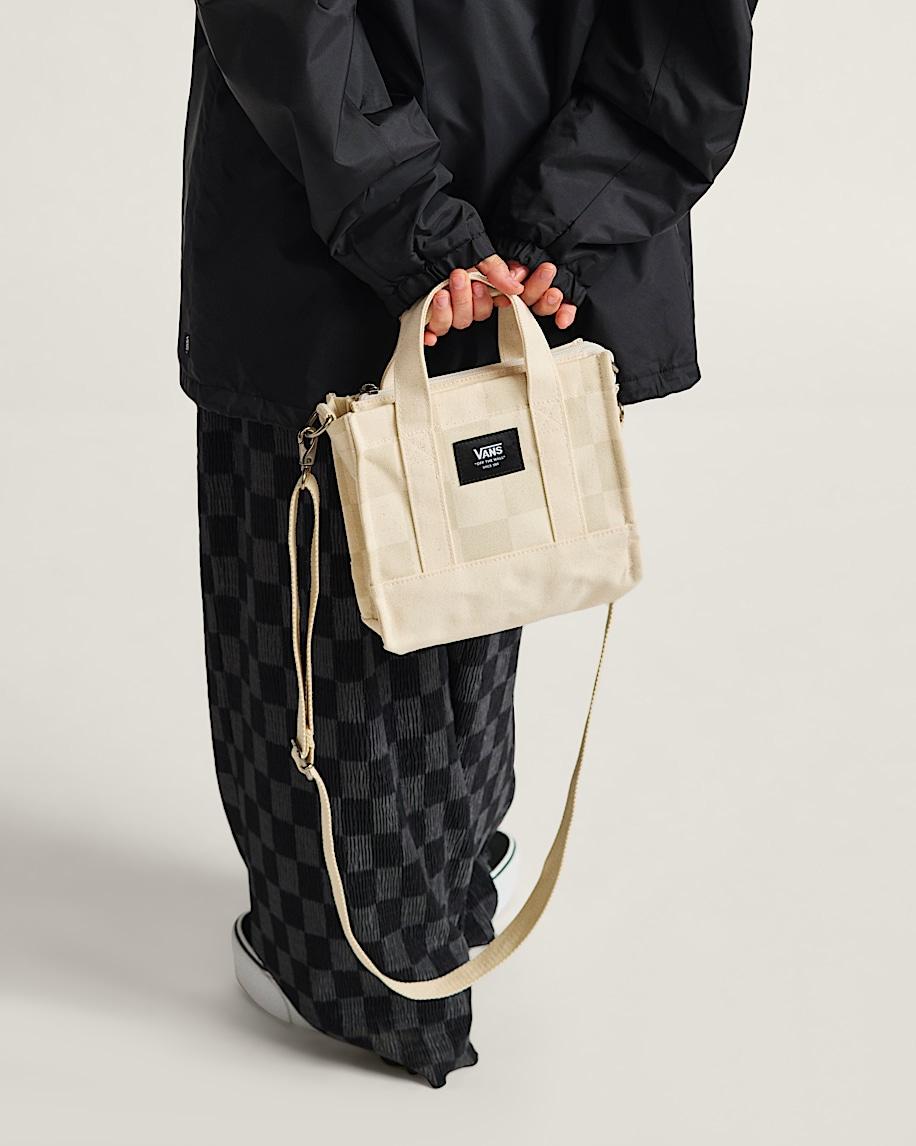 Taka Hayashi For Vault By Vans Lil Pergs Checkerboard Tote Bag Oatmeal Beige