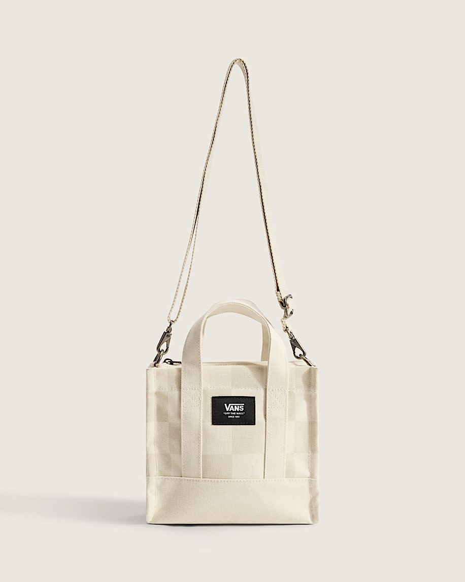Taka Hayashi For Vault By Vans Lil Pergs Checkerboard Tote Bag Oatmeal Beige