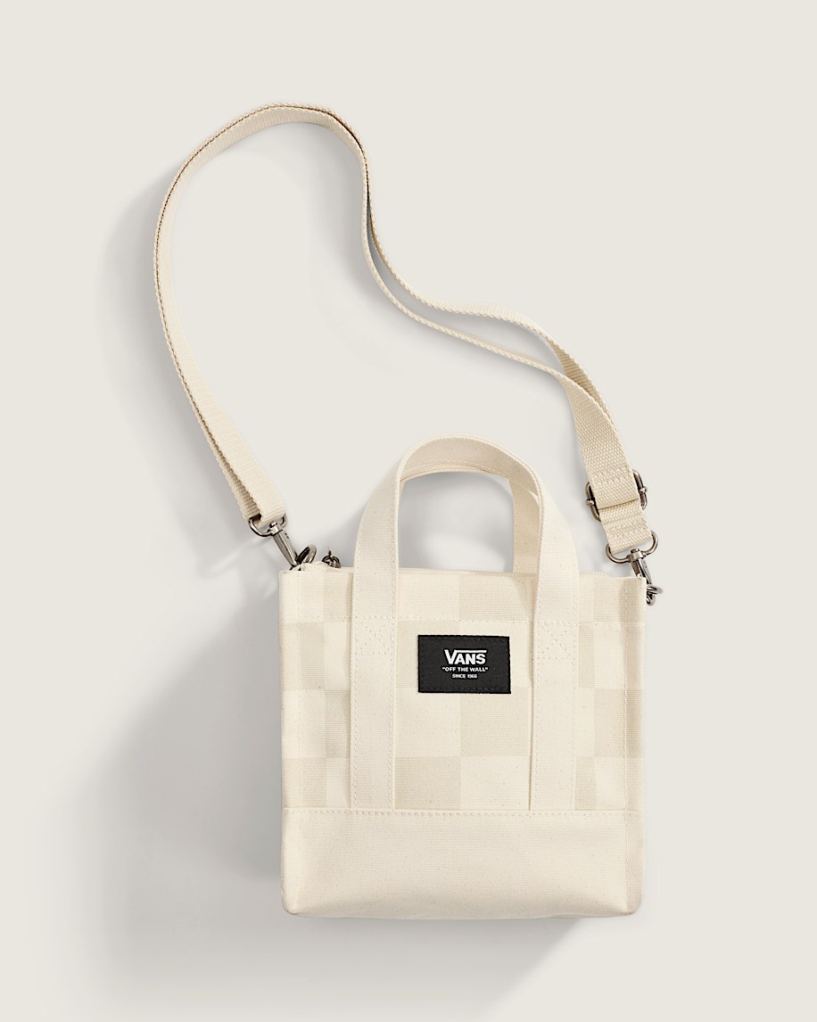 taka hayashi for vault by vans Lil Pergs Checkerboard Tote Bag Oatmeal Beige