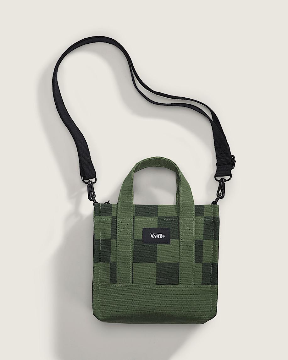 taka hayashi for vault by vans Lil Pergs Tote Bag Checkerboard Pine Forest Green