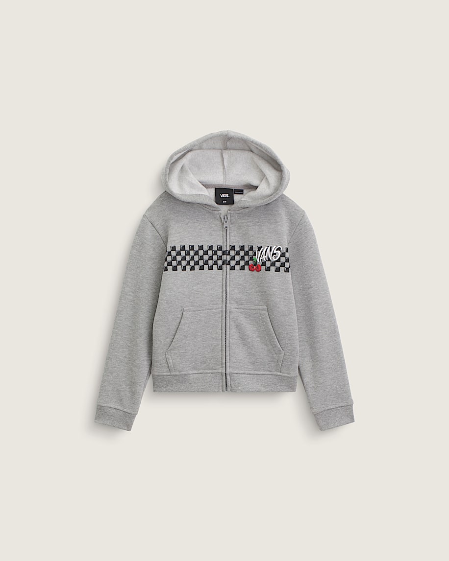 taka hayashi for vault by vans Little Kids Checker Cherries Pullover Hoodie Cement Heather Grey