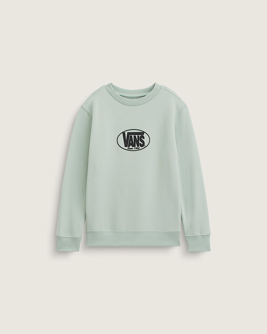 taka hayashi for vault by vans Little Kids Classic Oval Crew Sweatshirt Grey Olive Green