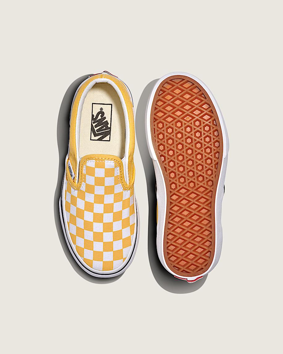 Taka Hayashi For Vault By Vans Little Kids Classic Slip-On Checkerboard Shoe Banana Cream Yellow White