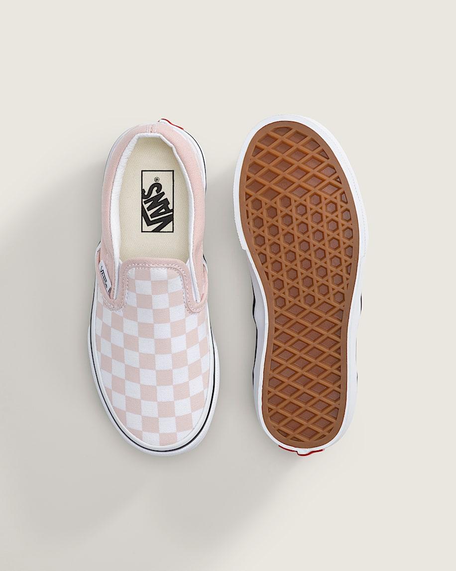 Taka Hayashi For Vault By Vans Little Kids Classic Slip-On Checkerboard Shoe Checkerboard Sepia Rose Pink