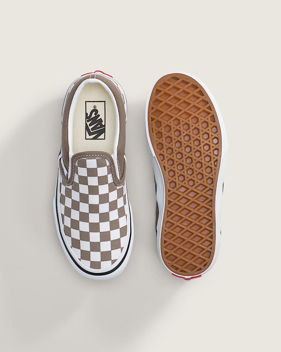 Taka Hayashi For Vault By Vans Little Kids Classic Slip-On Checkerboard Shoe Checkerboard Walnut Brown