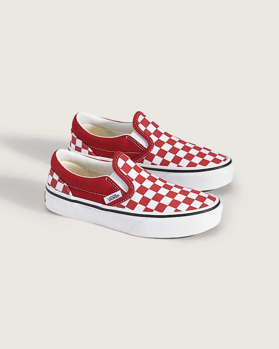 Taka Hayashi For Vault By Vans Little Kids Classic Slip-On Checkerboard Shoe Checkerboard Chili Pepper Red