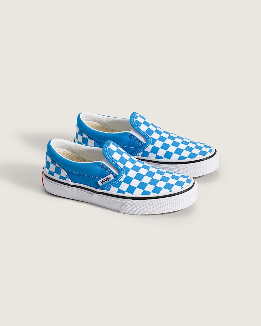 Taka Hayashi For Vault By Vans Little Kids Classic Slip-On Checkerboard Shoe Checkerboard Bright Azure Blue