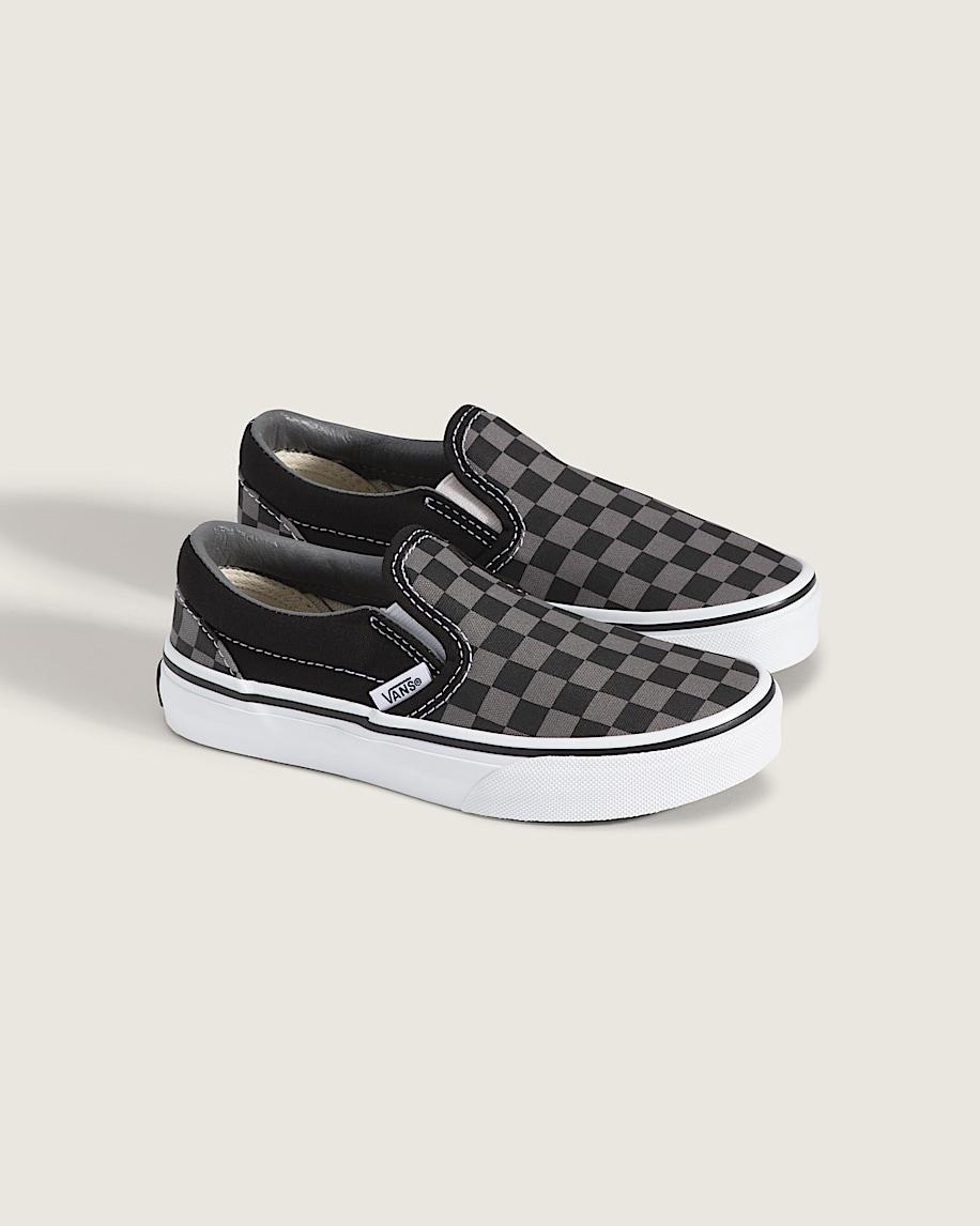 Taka Hayashi For Vault By Vans Little Kids Classic Slip-On Checkerboard Shoe Checkerboard Black Pewter Grey