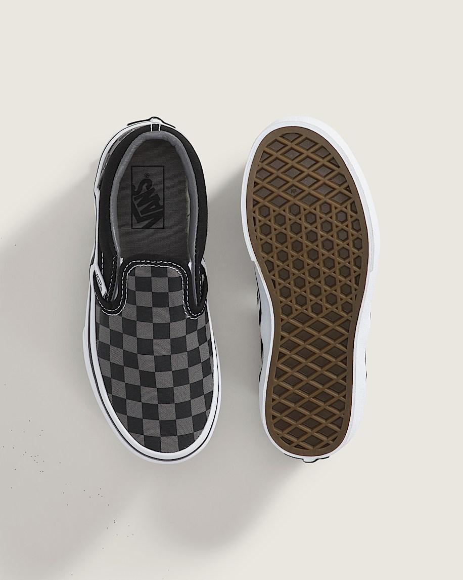 Taka Hayashi For Vault By Vans Little Kids Classic Slip-On Checkerboard Shoe Checkerboard Black Pewter Grey