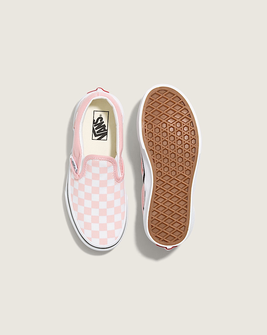 Taka Hayashi For Vault By Vans Little Kids Classic Slip-On Checkerboard Shoe Checkerboard Powder Pink True White