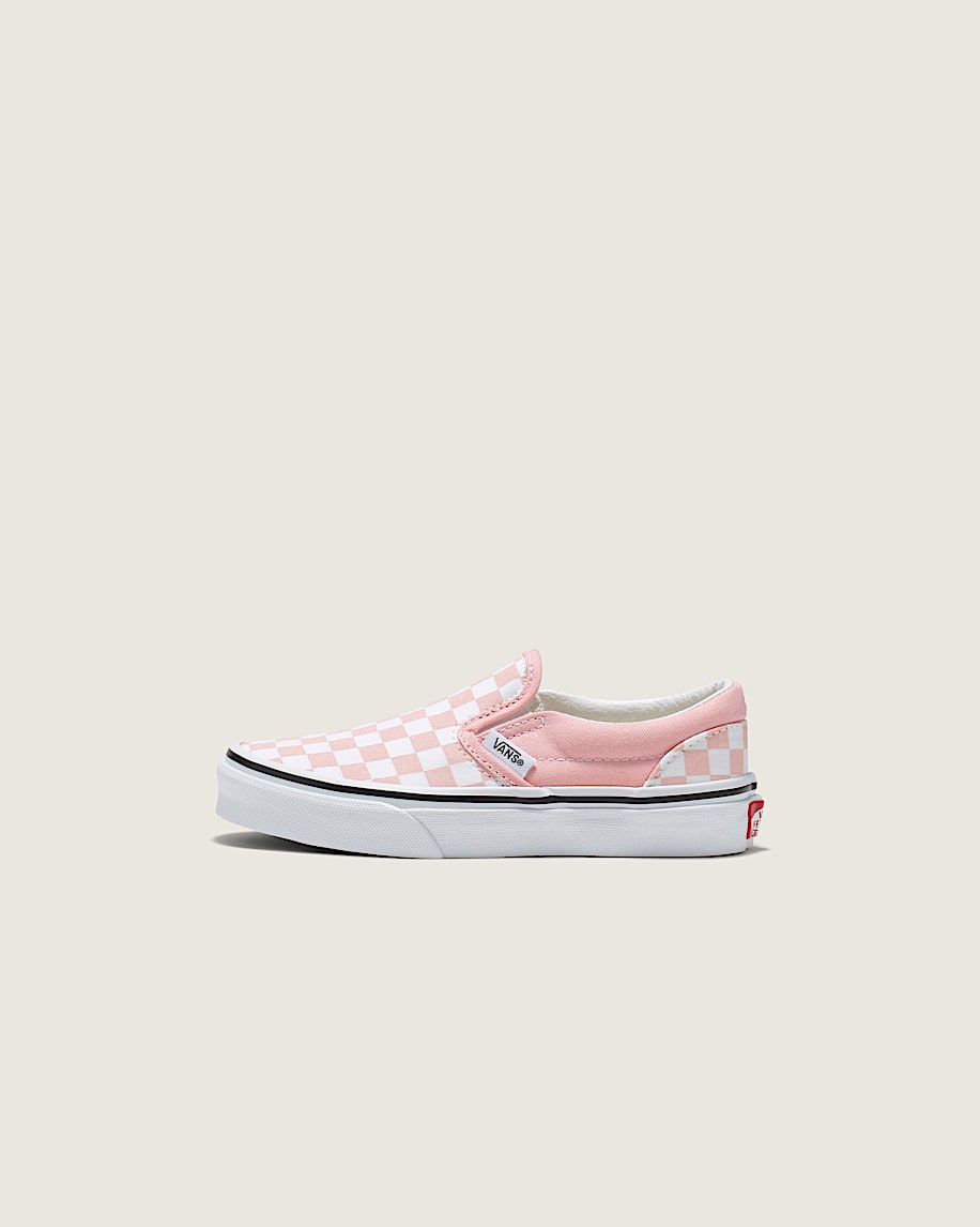 taka hayashi for vault by vans Little Kids Classic Slip-On Checkerboard Shoe Checkerboard Powder Pink True White