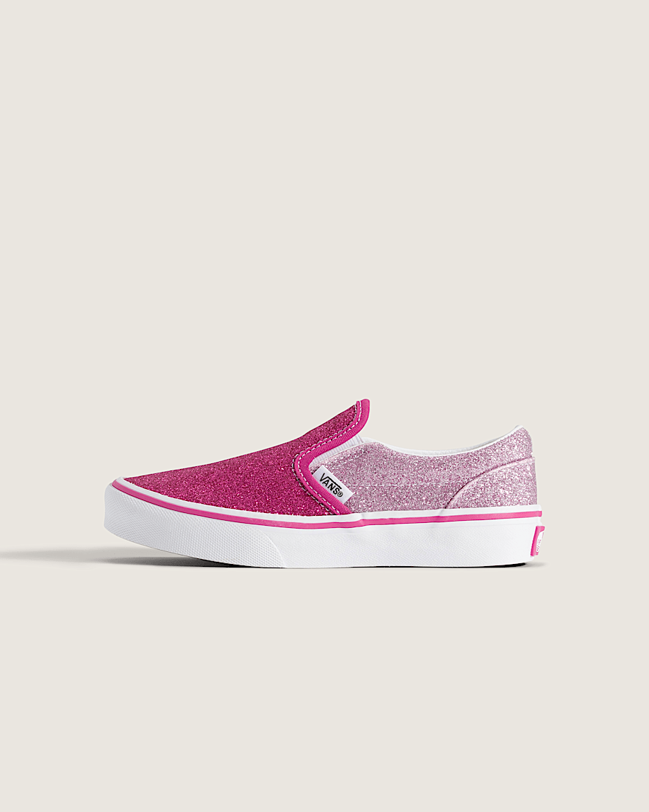 taka hayashi for vault by vans Little Kids Classic Slip-On Shoe Glitter Raspberry Rose Pink