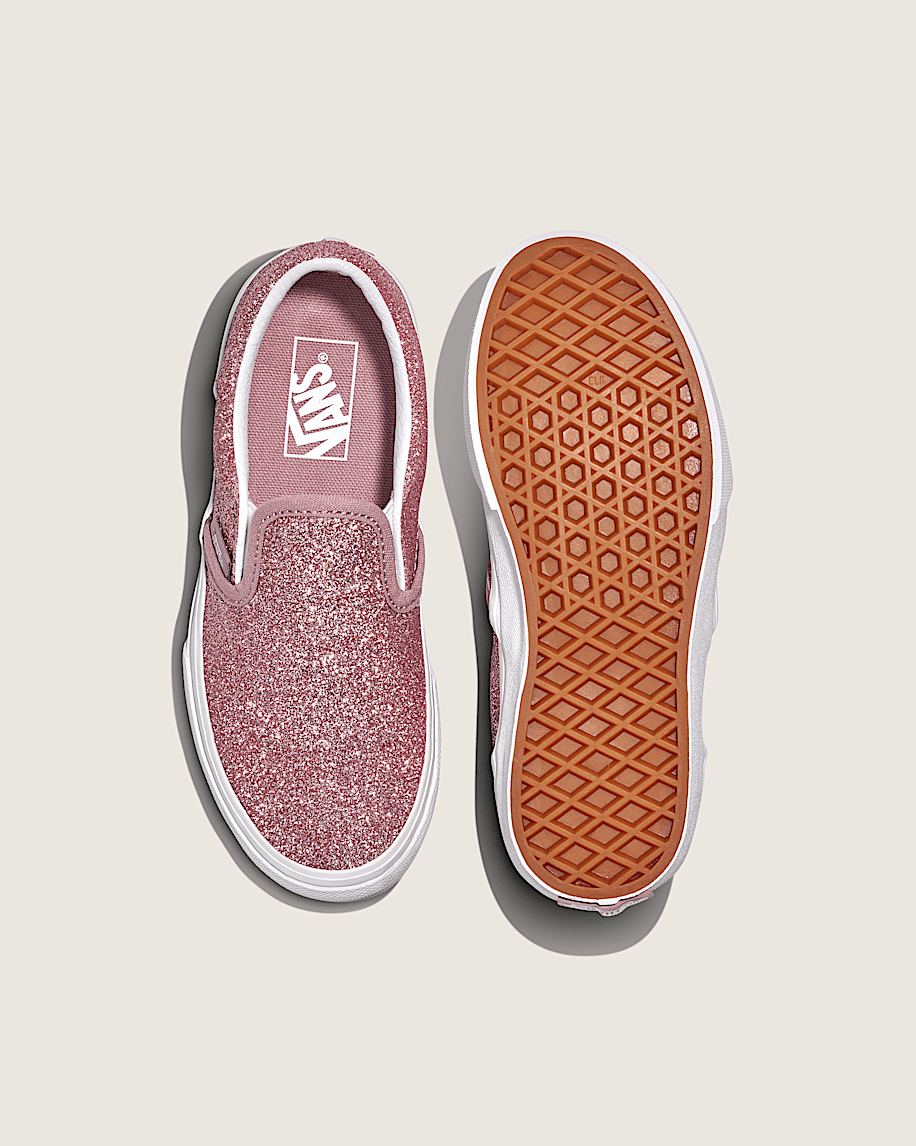Taka Hayashi For Vault By Vans Little Kids Classic Slip-On Shoe Glitter Rose Gold Pink