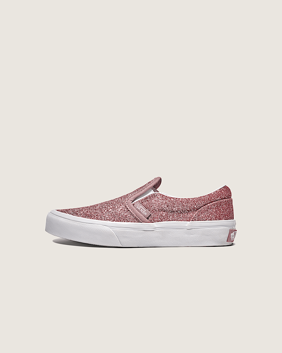 taka hayashi for vault by vans Little Kids Classic Slip-On Shoe Glitter Rose Gold Pink