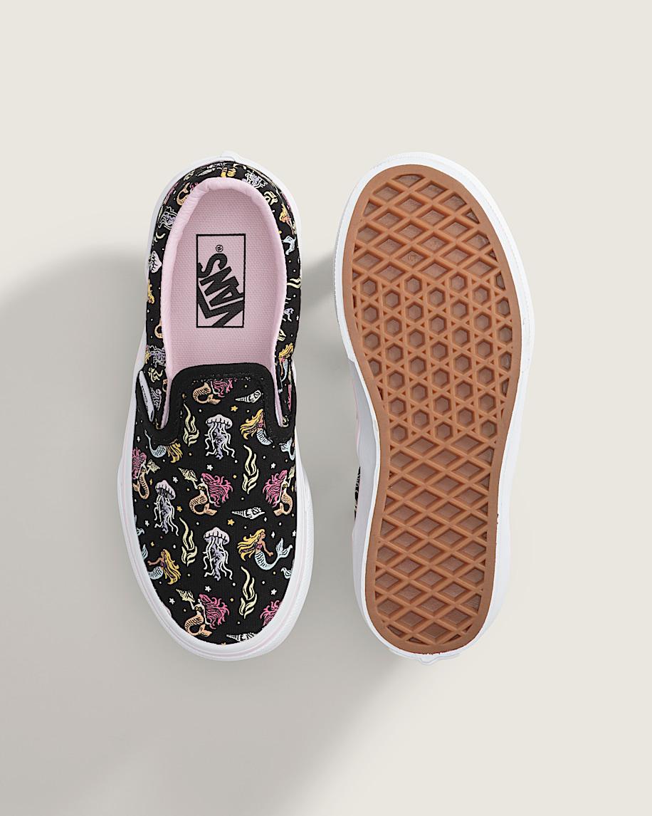 Taka Hayashi For Vault By Vans Little Kids Classic Slip-On Shoe Glow-in-the-Dark Black Pastel Pink