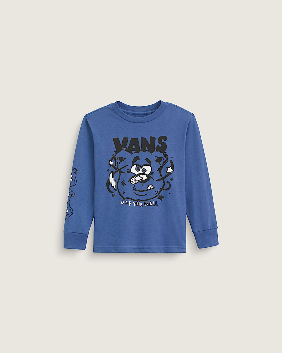 taka hayashi for vault by vans Little Kids Dizzy Bear Long Sleeve T-Shirt True Navy Blue