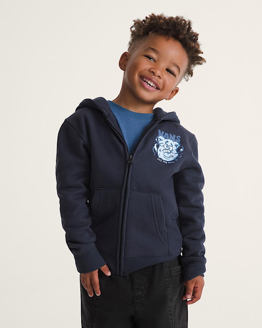 Taka Hayashi For Vault By Vans Little Kids Dizzy Bear Zip Hoodie Parisian Night Blue
