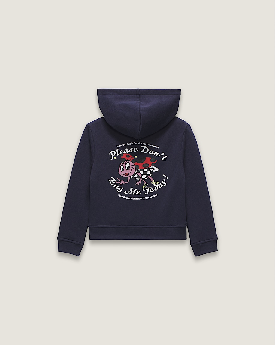 taka hayashi for vault by vans Little Kids Dont Bug Me Zip Hoodie Parisian Night Blue