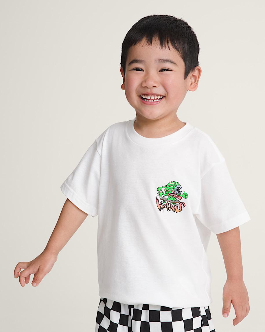 Taka Hayashi For Vault By Vans Little Kids Eye Skate T-Shirt Glow-in-the-Dark White