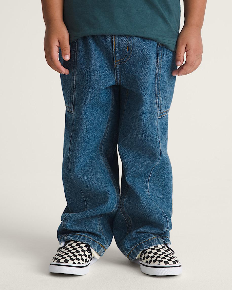 Taka Hayashi For Vault By Vans Little Kids Naithin 2.0 Elastic Waist Denim Pants Vintage Indigo Blue