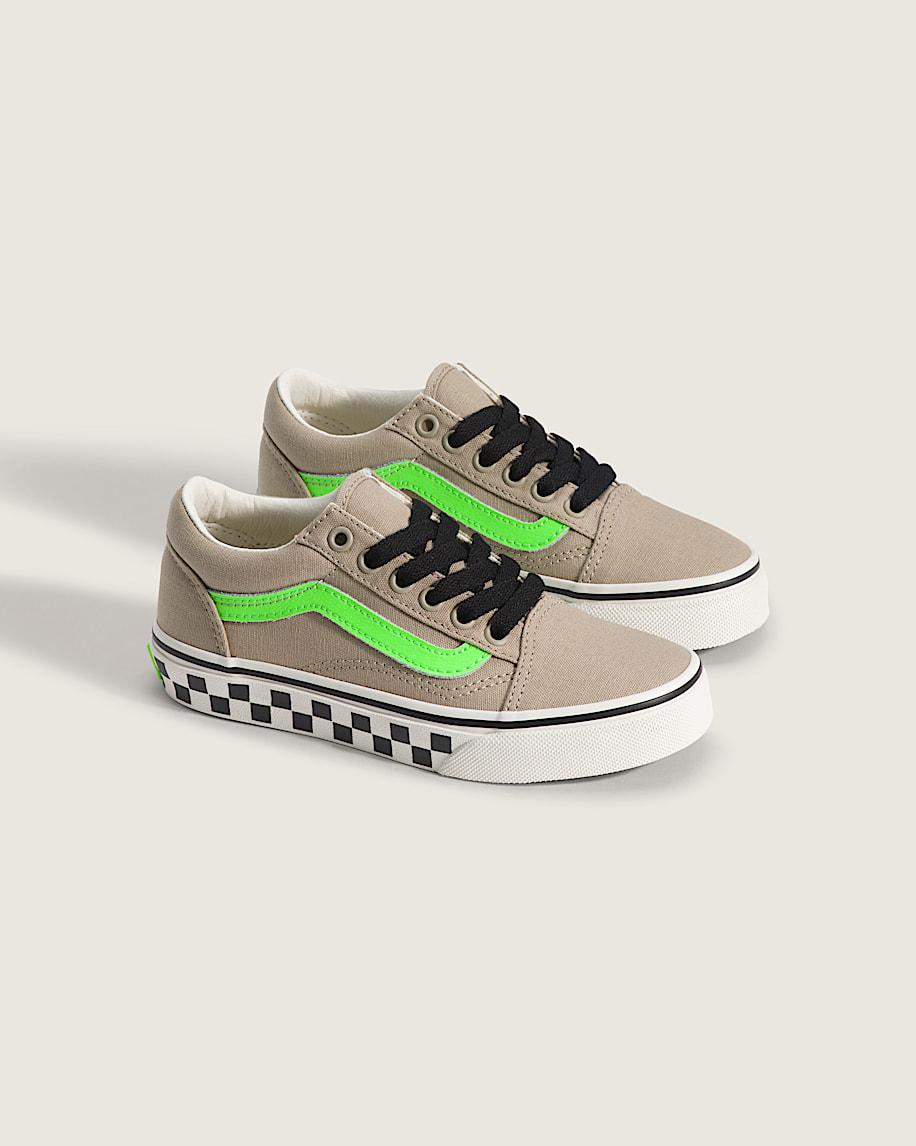 Taka Hayashi For Vault By Vans Little Kids Old Skool Shoe Glow-in-the-Dark Black Bay Leaf Green