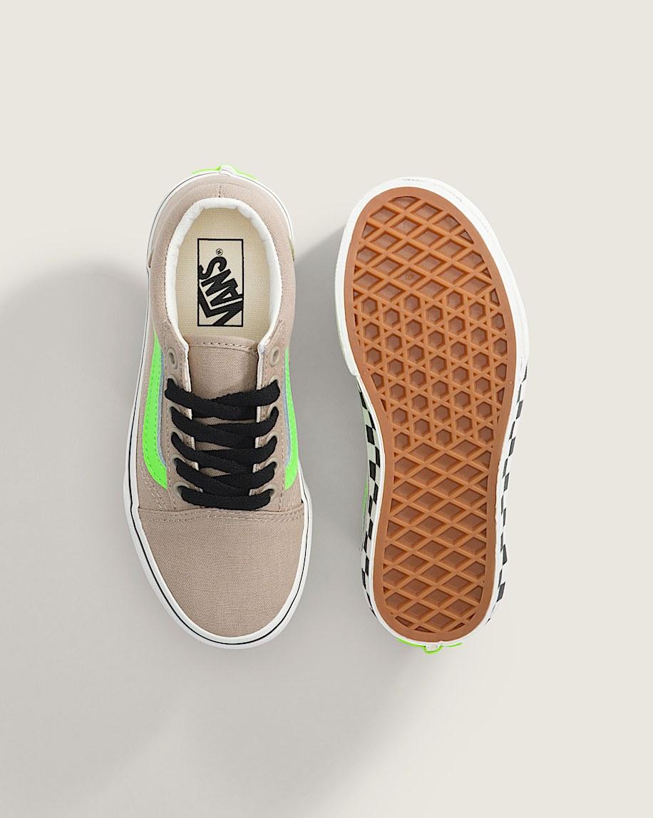 Taka Hayashi For Vault By Vans Little Kids Old Skool Shoe Glow-in-the-Dark Black Bay Leaf Green