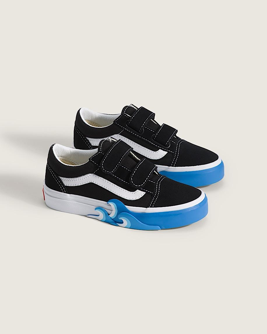 Taka Hayashi For Vault By Vans Little Kids Old Skool V Shoe Black Bright Azure Blue