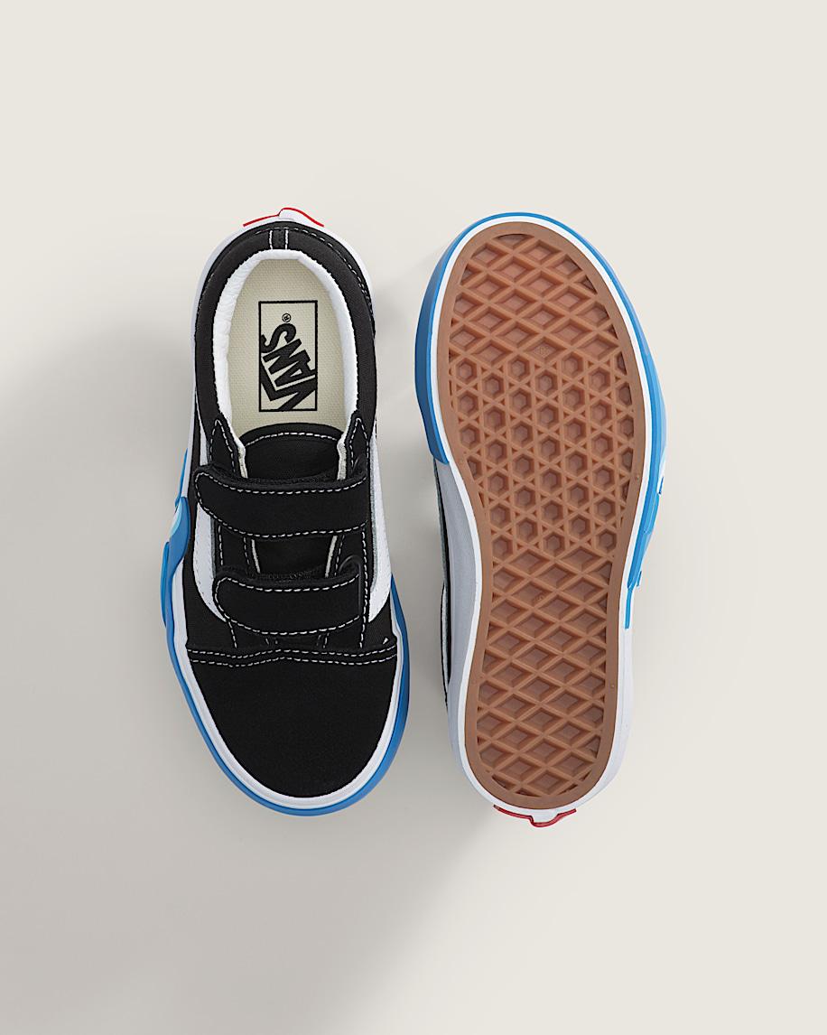 Taka Hayashi For Vault By Vans Little Kids Old Skool V Shoe Black Bright Azure Blue