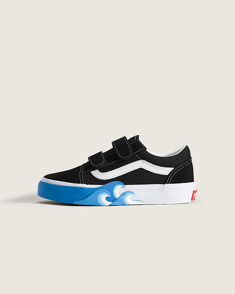 taka hayashi for vault by vans Little Kids Old Skool V Shoe Black Bright Azure Blue