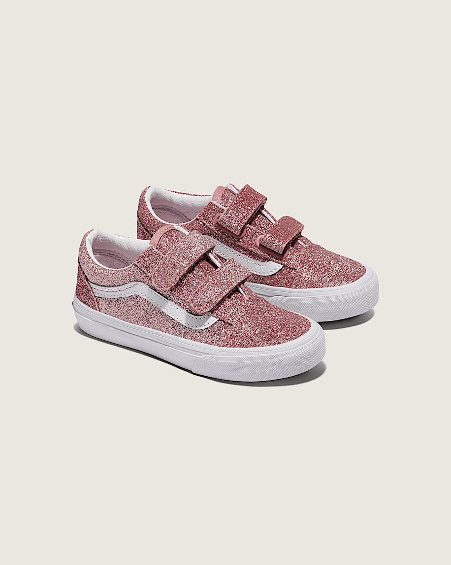 Taka Hayashi For Vault By Vans Little Kids Old Skool V Shoe Glitter Rose Gold Pink