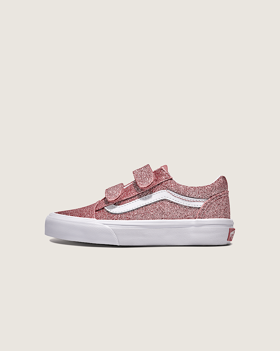taka hayashi for vault by vans Little Kids Old Skool V Shoe Glitter Rose Gold Pink