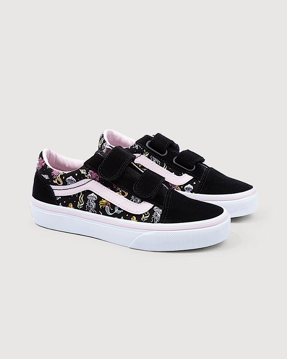 Taka Hayashi For Vault By Vans Little Kids Old Skool V Shoe Glow-in-the-Dark Black Pastel Pink