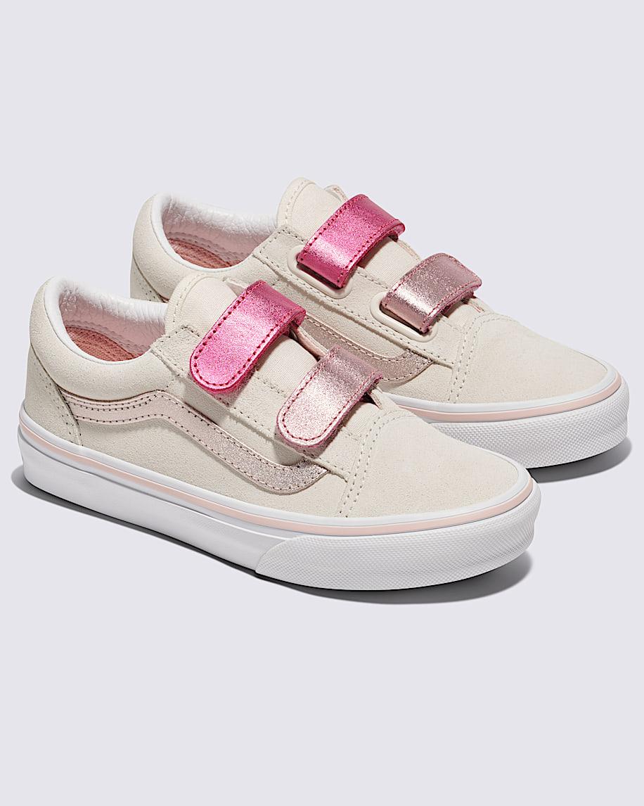 Taka Hayashi For Vault By Vans Little Kids Old Skool V Shoe Marshmallow White Metallic Pink