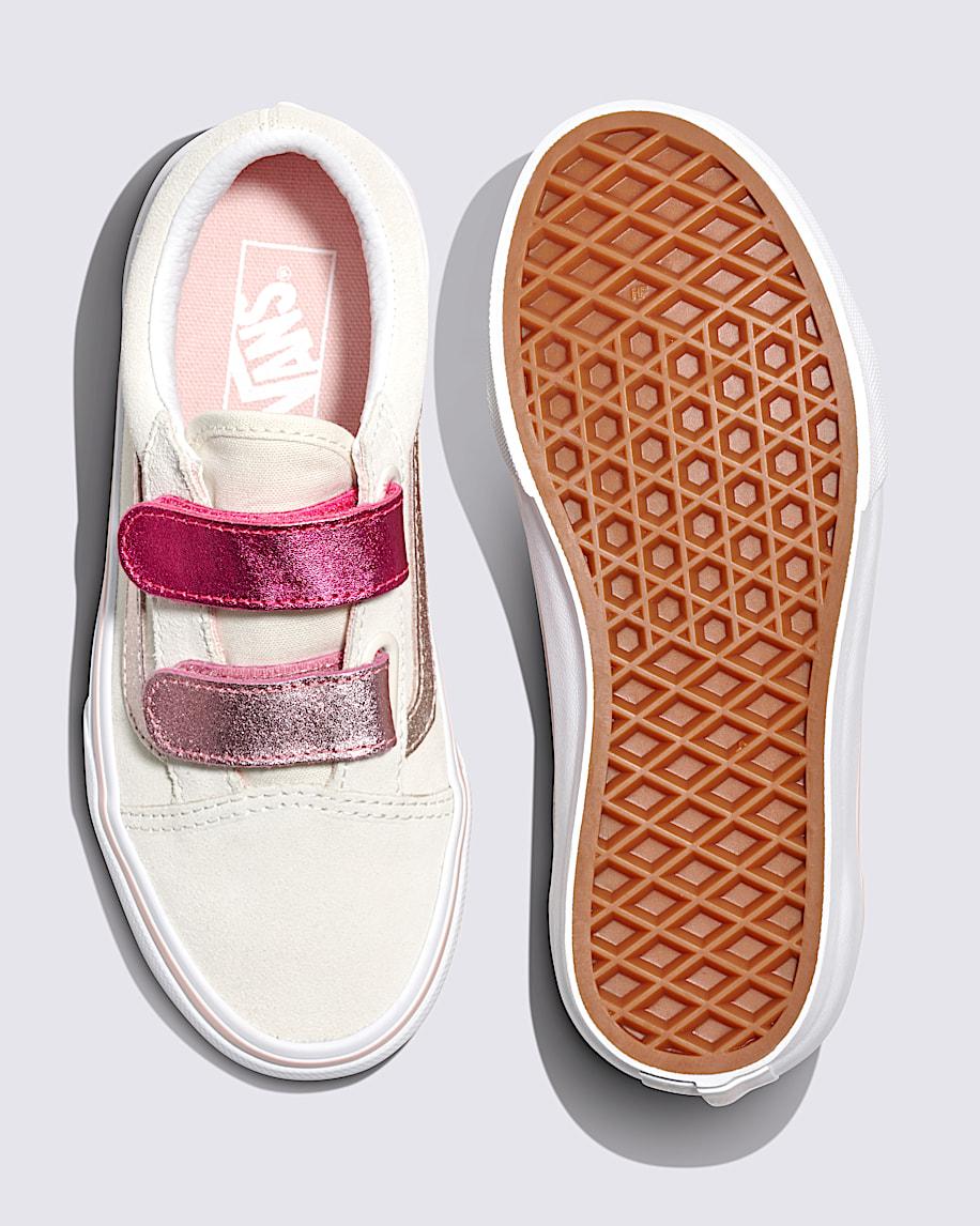 Taka Hayashi For Vault By Vans Little Kids Old Skool V Shoe Marshmallow White Metallic Pink