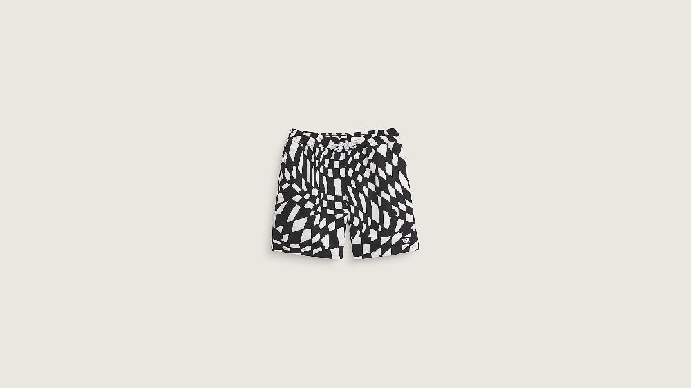 taka hayashi for vault by vans Little Kids Primary II Printed Elastic Boardshort Black White