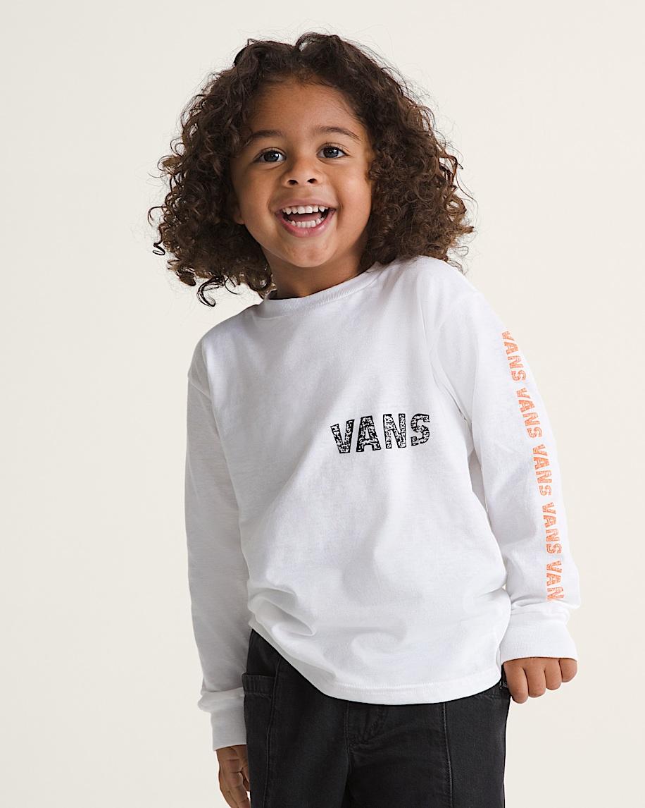 Taka Hayashi For Vault By Vans Little Kids Racing Flames Long Sleeve T-Shirt White