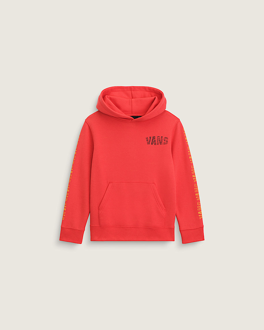 Taka Hayashi For Vault By Vans Little Kids Racing Flames Pullover Hoodie Crimson Haze Red