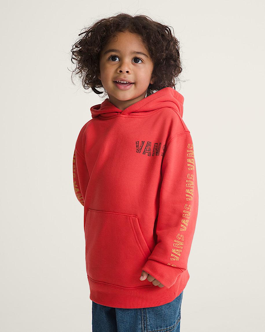 Taka Hayashi For Vault By Vans Little Kids Racing Flames Pullover Hoodie Crimson Haze Red
