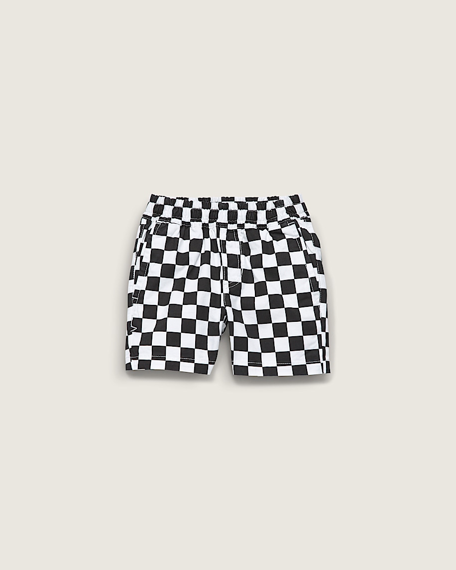 taka hayashi for vault by vans Little Kids Range Elastic Checkerboard Shorts Black White