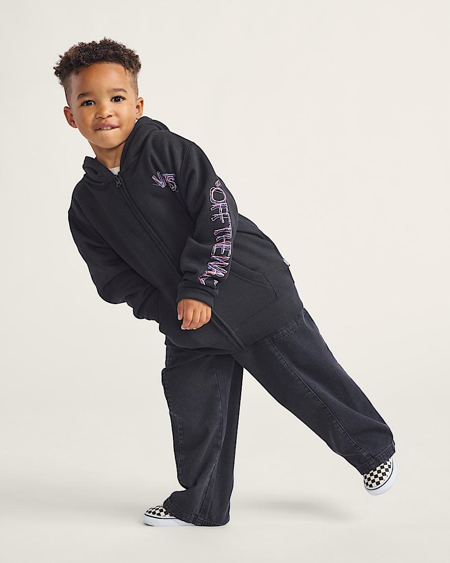 Taka Hayashi For Vault By Vans Little Kids Scribbled Past Zip Hoodie Black