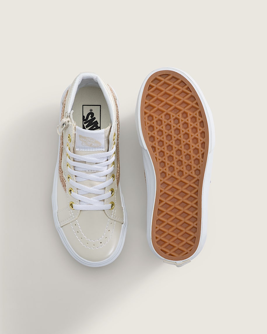 Taka Hayashi For Vault By Vans Little Kids SK8-Hi Side Zip Shoe Dazzled Turtledove White