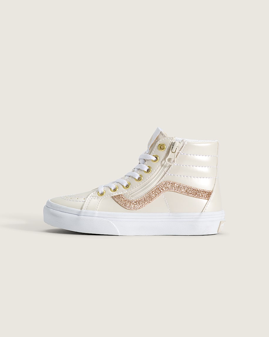 taka hayashi for vault by vans Little Kids SK8-Hi Side Zip Shoe Dazzled Turtledove White